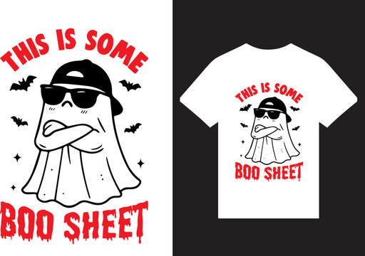 this is some boo sheet t shirt design images, Halloween boo t shirt design iamges, Halloween t shirt design vector for print.