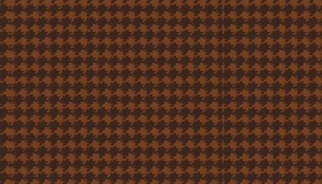 Brown houndstooth pattern fabric texture