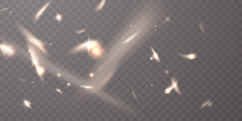 Obraz premium Beautiful golden light effect background. Vector illustration.