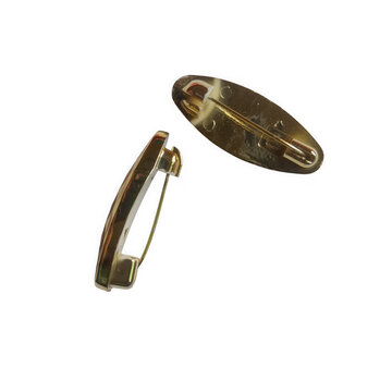 Two shiny gold hair barrettes isolated on a transparent background isolated on transparent background