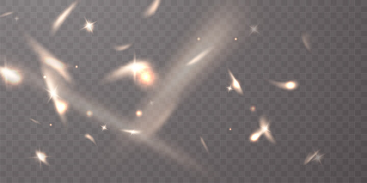 Beautiful golden light effect background. Vector illustration.