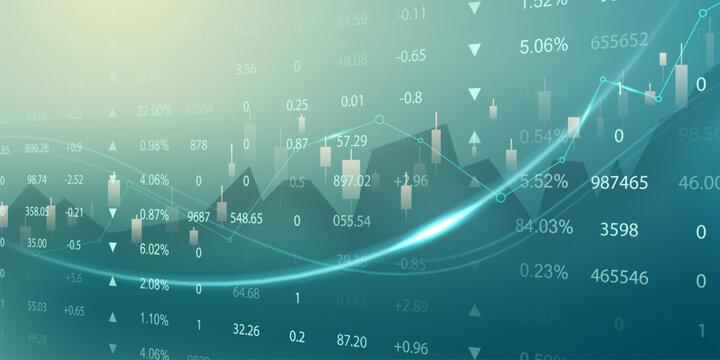 business vector illustration design Stock market charts or Forex trading charts for business and finance ideas.