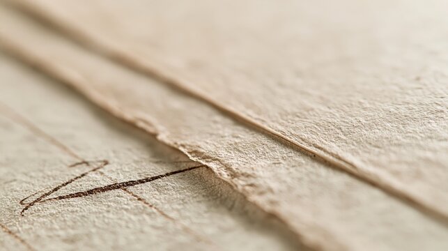 Parchment Margin Closeup with Decorative Mark