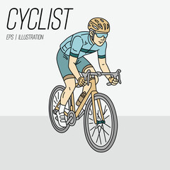 Fototapeta premium a man riding a bicycle