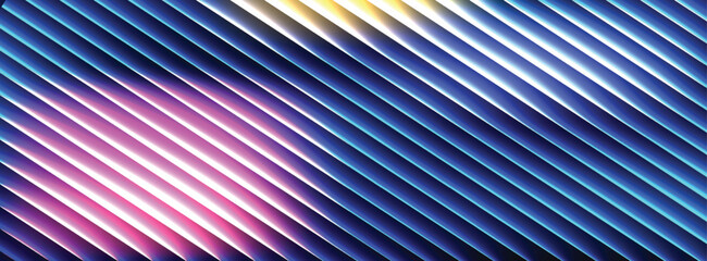 Fototapeta premium Abstract Gradient Background with Glowing Neon Wave Light, Vertical Stripe Texture, Soft Blurred Modern Futuristic Surface for Technology Branding, Web Banners, Wallpapers