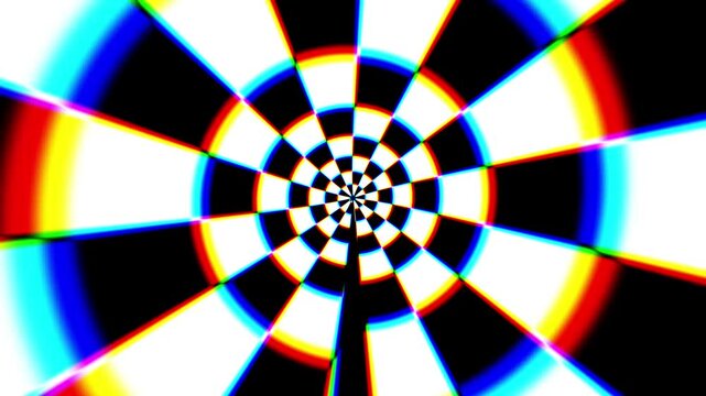 Spiral checkerboard grid pattern spinning animation