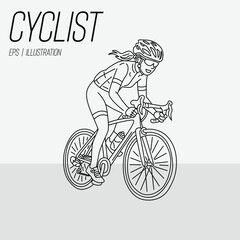 Fototapeta premium a woman riding a bicycle