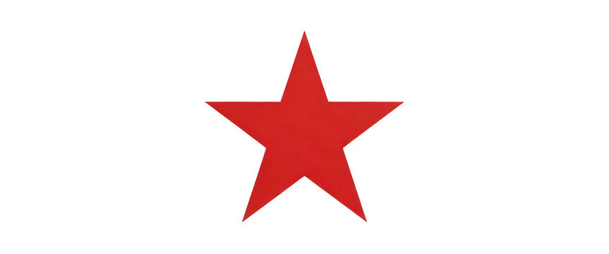 Red Five-Pointed Star Transparent Background