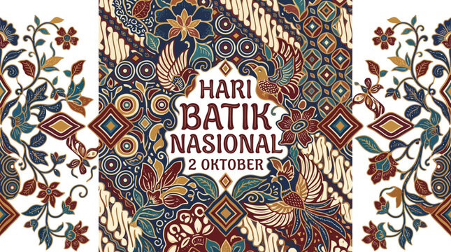 Hari Batik Nasional 2 Oktober - Indonesian Traditional Batik Fabric Pattern