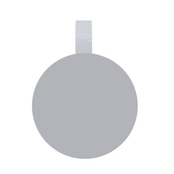 Blank white plastic shelf wobbler hanging mockup with curved bracket isolated on background. Realistic 3D of a shelf talker for sales promotion, price tags, logo presentation and supermarket ads.