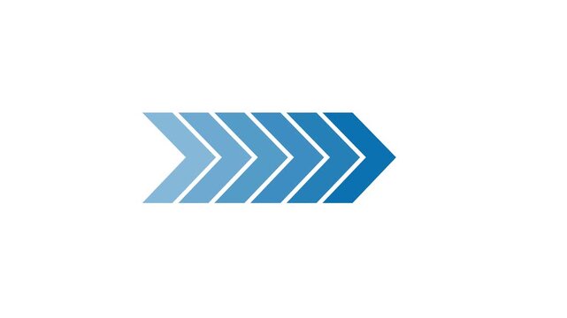 Direction concept, neon arrow icon, arrows indicates the direction of the overlay video layer. and looping neon line arrow icon animation 4k video...