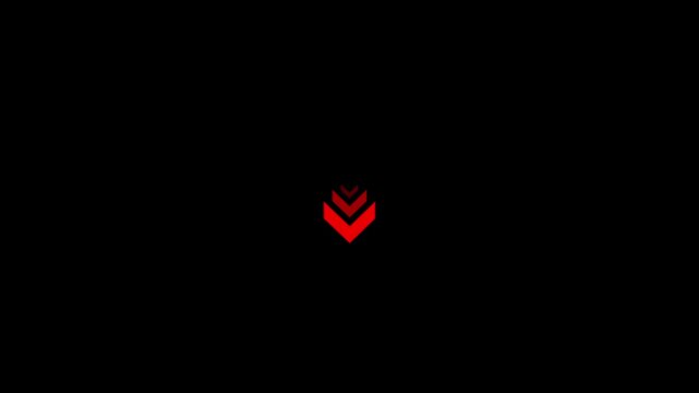 Direction concept, neon arrow icon, arrows indicates the direction of the overlay video layer. and looping neon line arrow icon animation 4k video...
