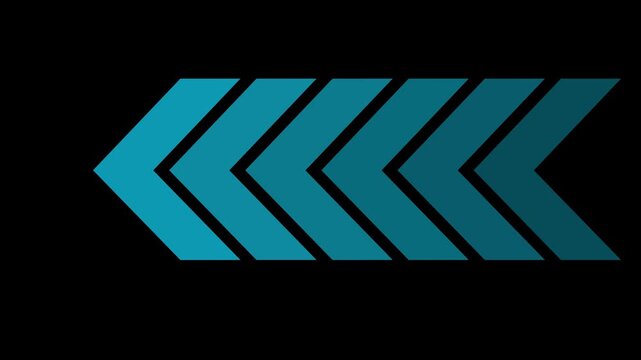 Direction concept, neon arrow icon, arrows indicates the direction of the overlay video layer. and looping neon line arrow icon animation 4k video...