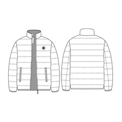 Man's puffer  jacket 2d sketch  © iftekhar
