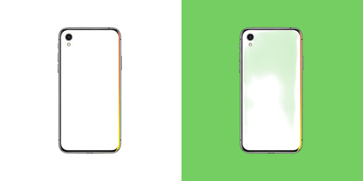 Modern smartphone back view