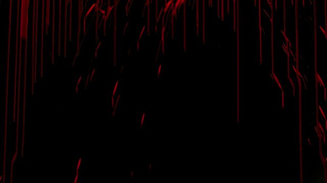 Several drops blood lines with alpha channel