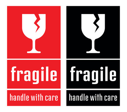 fragile handle with care icon