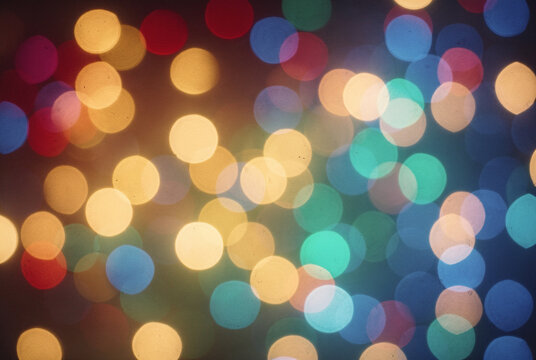Abstract Bokeh Background with Vibrant Blurred Lights