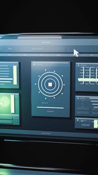 Laptop runtime fails with kernel status compromised and an intrusion detected banner glowing red, vertical internet security animation for cyber awareness content