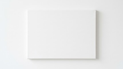 Fototapeta premium Blank white rectangle on gray background.