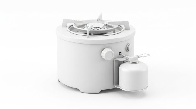 Electric citrus juicer on white background.