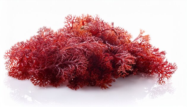 Red Algae On White Background