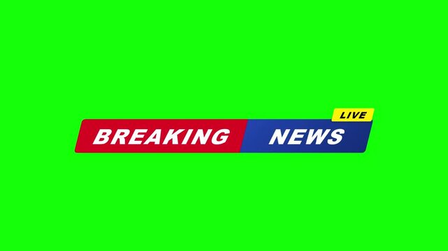News Icon  Badge  Emblem for broadcasting or online tv stream. in flat design style. Motion graphics.