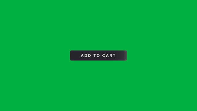 Add to cart call to action button with a white metallic shimmer animation effect on a green screen