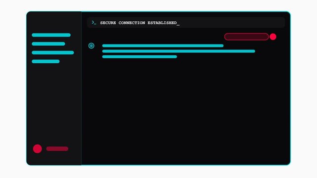 Chat dashboard UI with blue message lines and red user icons on alpha channel transparent background