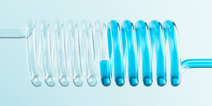 3D Transparent Coil Liquid Exchange