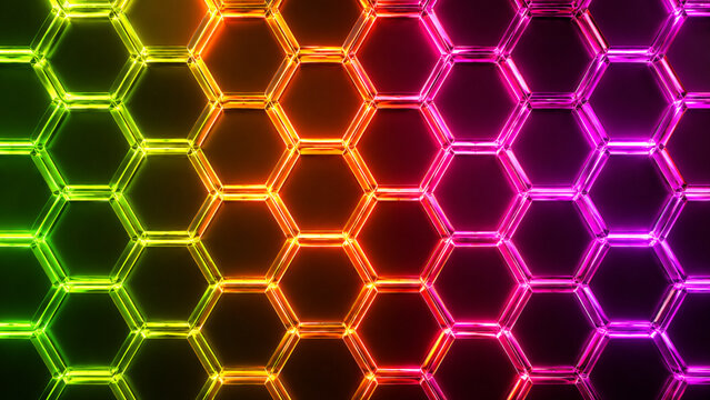 abstract background with hexagons
