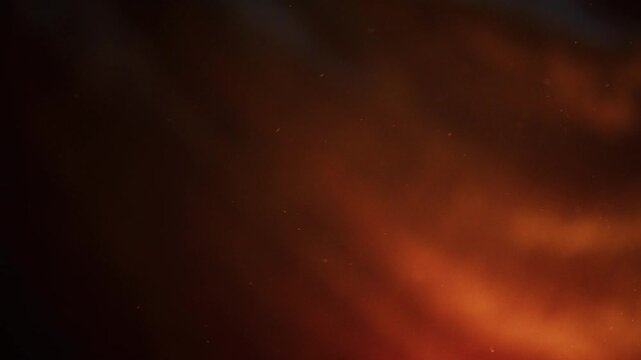 Dust Particles Floating by Soft Orange Background Slow Motion