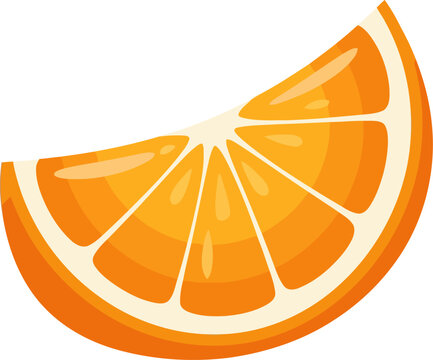 Fresh orange slice isolated on white background
