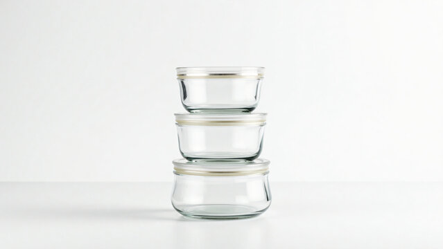 Stackable Glass Containers for Product Photography
