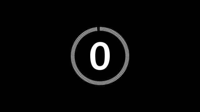 5 second countdown timer animation from 5 seconds to 0 seconds on a background.
