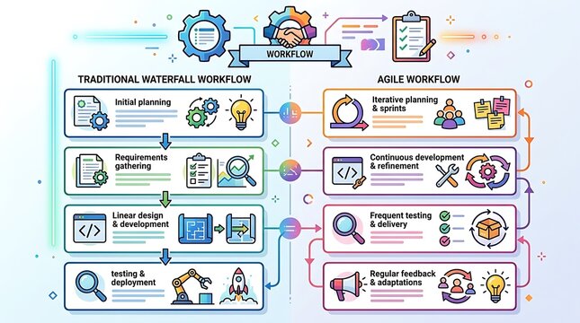 Comparison of waterfall and agile business workflow methodologies