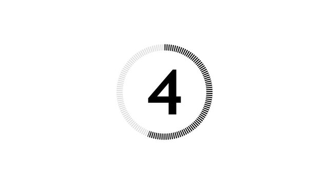 9 second countdown timer animation from 9 seconds to 0 seconds on a background.