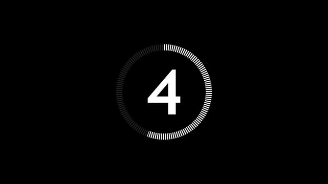 9 second countdown timer animation from 9 seconds to 0 seconds on a background.