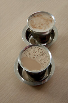 Filter coffee served in tumblers 