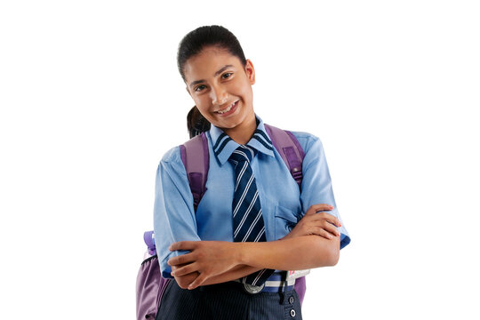 Portrait of a school girl smiling 