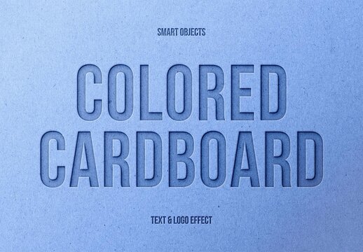 Colored Cardboard Text And Logo Effect For Poster And Branding Design