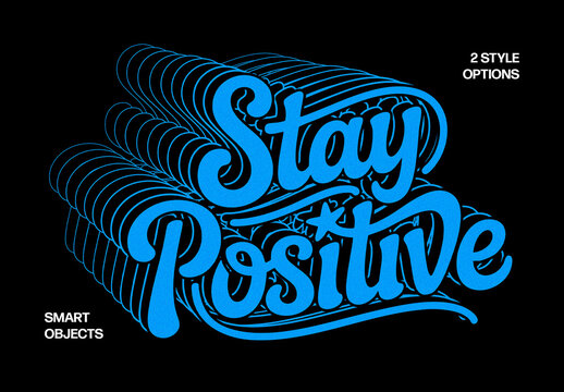 Stacked Lines Text Effect For Poster And Branding Design