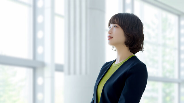 微笑む女性・ビジネスウーマン, Smiling Businesswoman