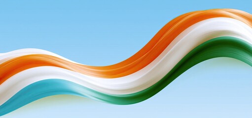 Obraz premium Ivory Coast Independence Day celebration banner with vibrant tricolor ribbon and colorful festive background for holiday promotions.