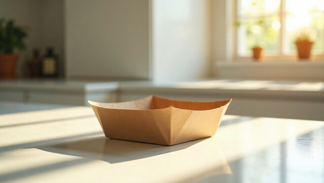 Biodegradable Container on Countertop with Natural Light