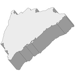 3D map dimension - continent North America country Nicaragua © badrpost