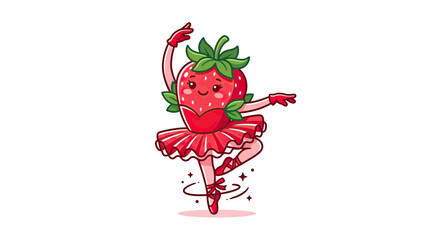 Cute Strawberry Dancer in Ballet Outfit © rehan