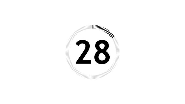 Countdown timer from 33 to 0 seconds real time.