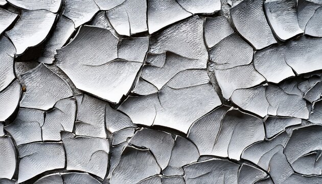 Close Up Abstract Texture Of Peeling White Paint On A Textured Surface Showing Layers And Rough Edges