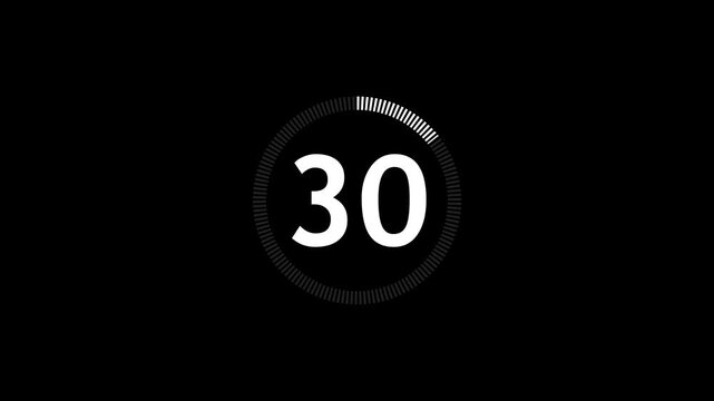 Countdown timer from 35 to 0 seconds real time.